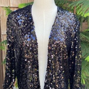 NWT CHICO’S Glitz it Up Tie Front Jacket SZ 3